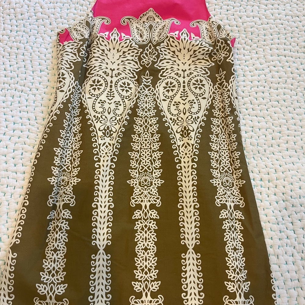 Tibi Pink and Brown Patterned Dress